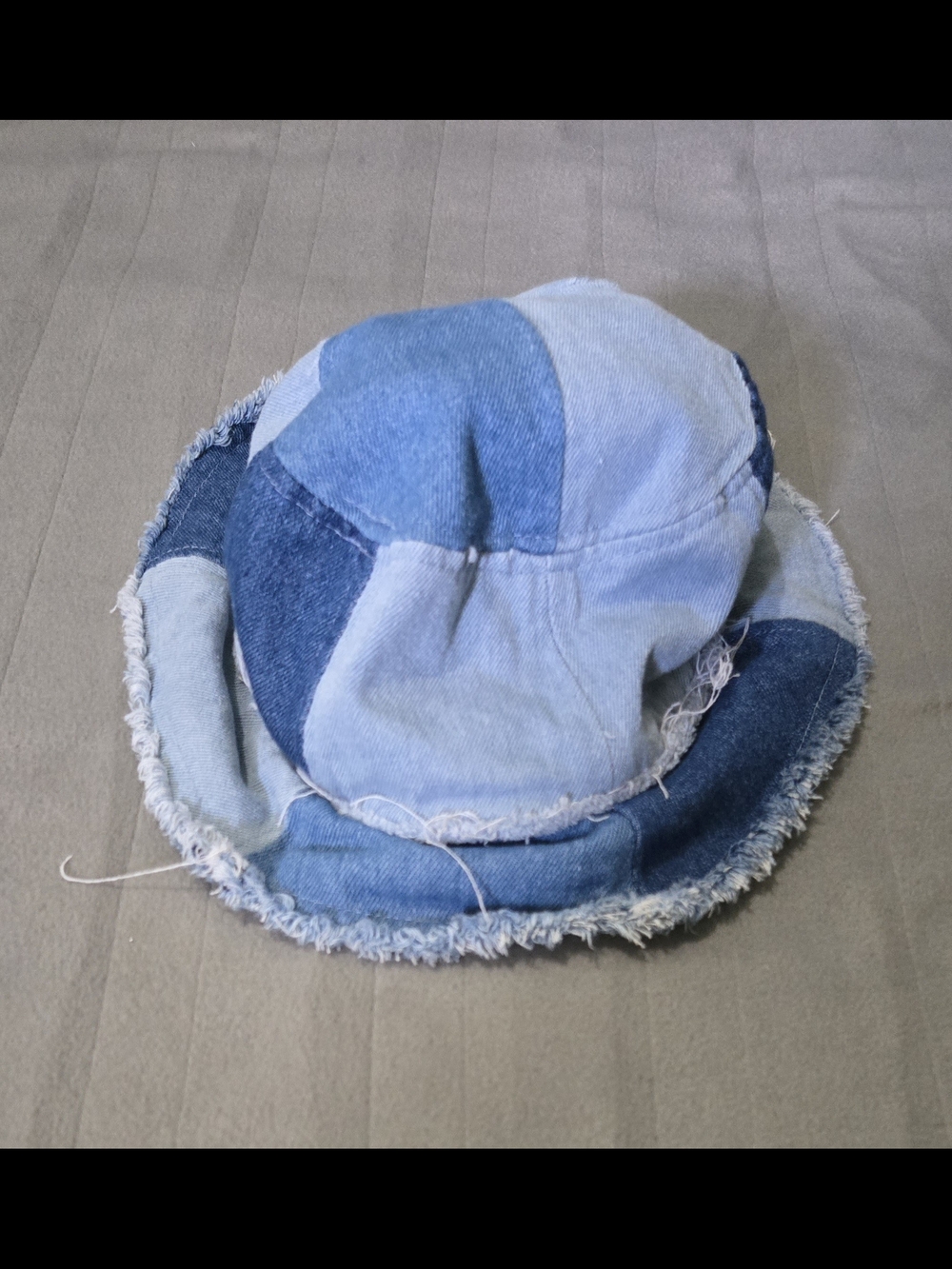 Patchwork Denim Bucket Hat - Blue Tones